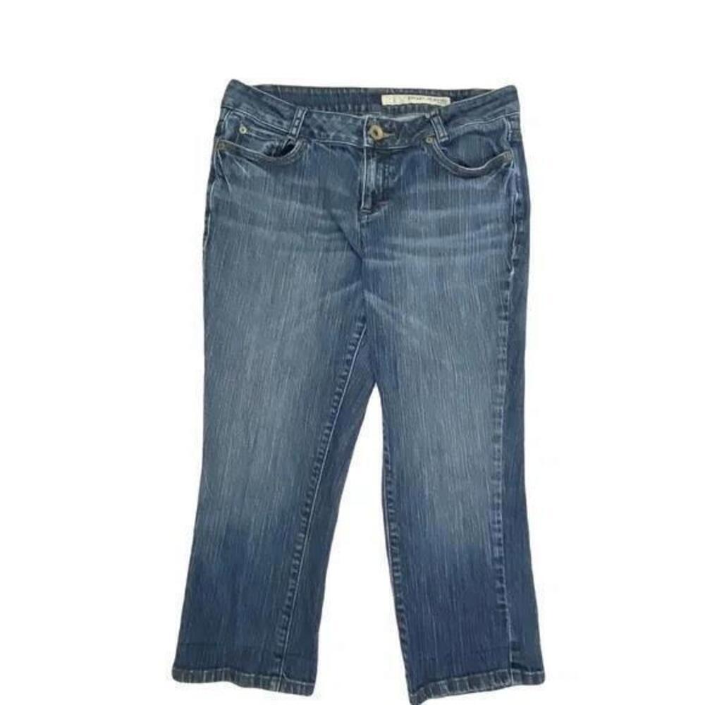 DKNY Capri Jeans Women 10P Blue Dark Wash Denim Mid Rise 6856
